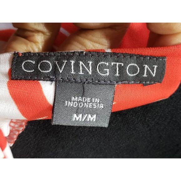 Covington Womens Multicolor Polyester Round Neck Long Sleeve Knee Length Dress M - Picture 8 of 12